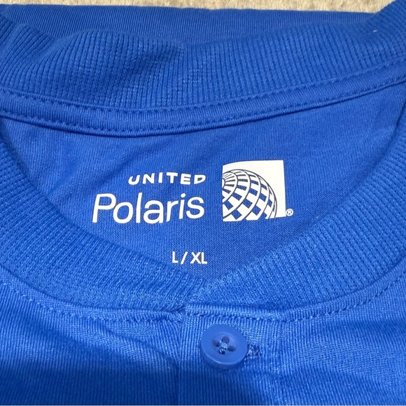 United Polaris First Class Blue Long Sleeve Shirt Gray Pajama Set -Size L /XL - Picture 2 of 3